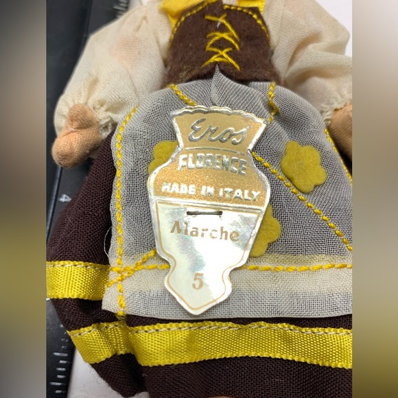 1950s Vintage 7” Eros Doll Florence Marche Made In Italy Hand-Painted Souvenir - Picture 3 of 5